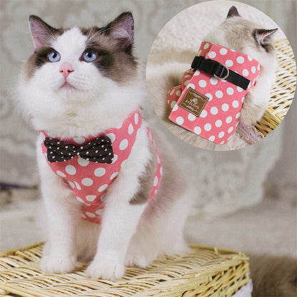 Rope Cat Traction Cat Chest Strap Set Bow - Purrfect Pet Haven