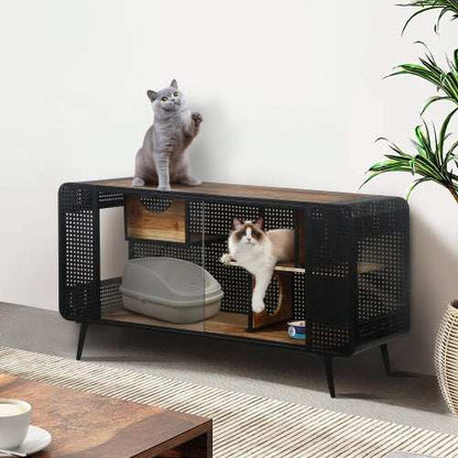 Spacious Cat House - Tempered Glass Design - Purrfect Pet Haven
