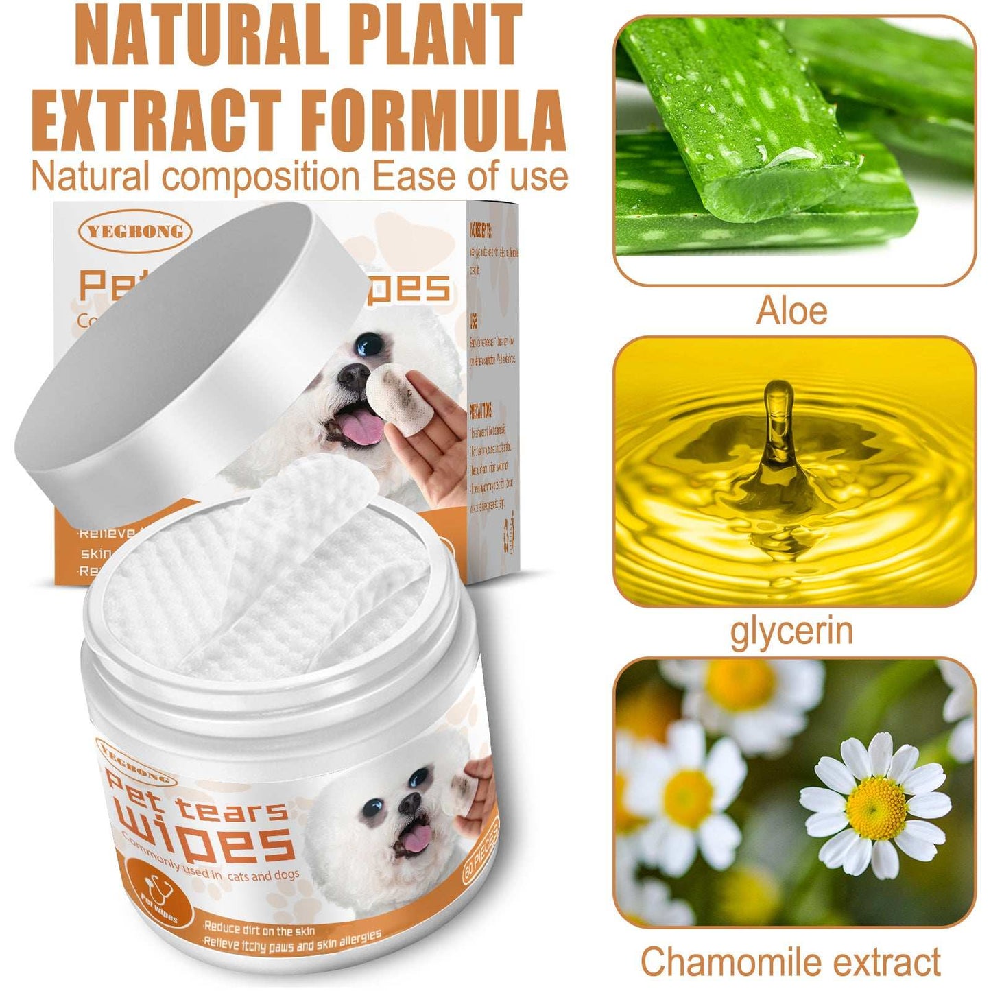 Dogs And Cats Remove Tear Stains, Clean The Eyes, Wipe Eye Droppings, And Remove Eye Dirt With Cotton Pads - Purrfect Pet Haven