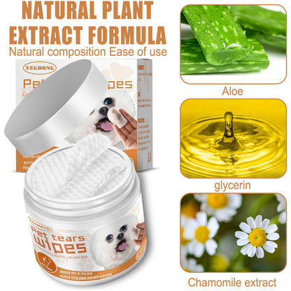 Dogs And Cats Remove Tear Stains, Clean The Eyes, Wipe Eye Droppings, And Remove Eye Dirt With Cotton Pads - Purrfect Pet Haven