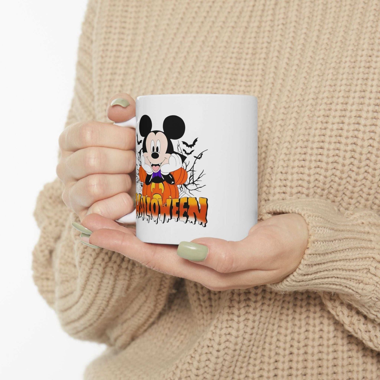 Halloween Ceramic Mug, Spooky Coffee Cup, Trick or Treat Drinkware - Purrfect Pet Haven
