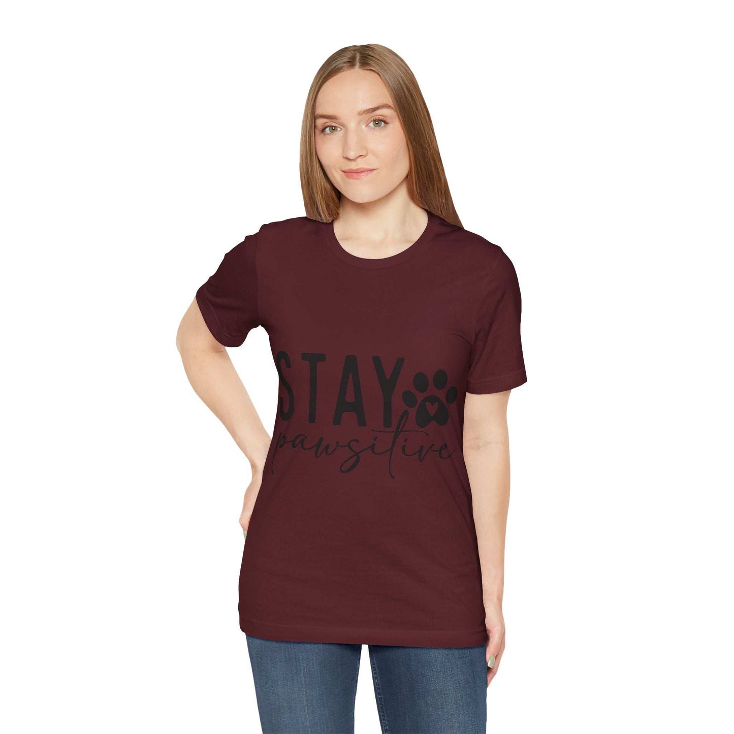 Stay Pawsitive Unisex Tee - Purrfect Pet Haven