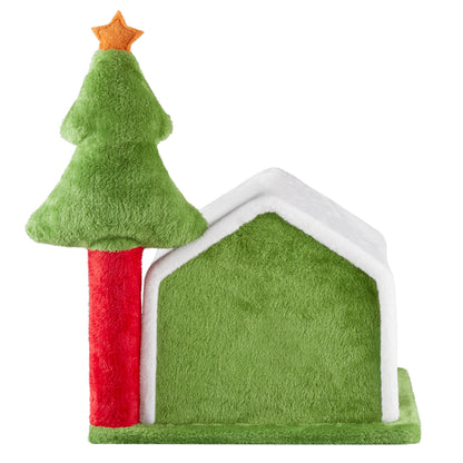 Cat House Christmas Tree - Feline Holiday Hideaway