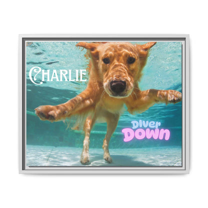 Framed Personalized Landscape Photo Canvas Wall Art - 'Add your Caption' - Purrfect Pet Haven
