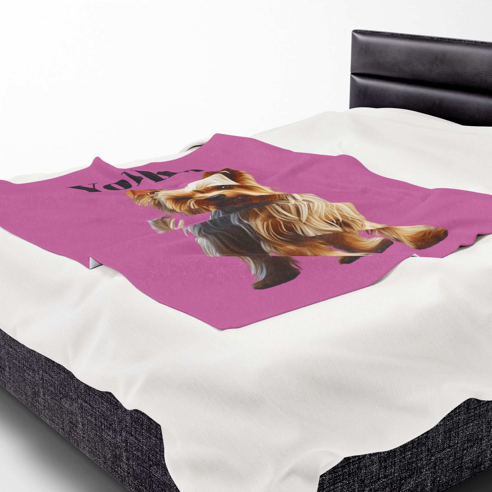 Yorkie Plush Blanket - Soft Velveteen Throw for Dog Lovers - Purrfect Pet Haven