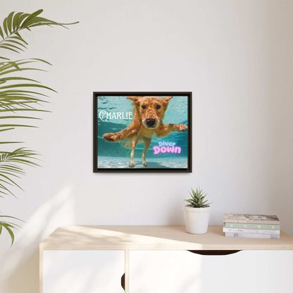 Framed Personalized Landscape Photo Canvas Wall Art - 'Add your Caption' - Purrfect Pet Haven