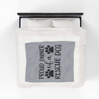 Proud Owner of a Rescue Dog Velveteen Plush Blanket - Cozy Pet Lover Gift - Purrfect Pet Haven
