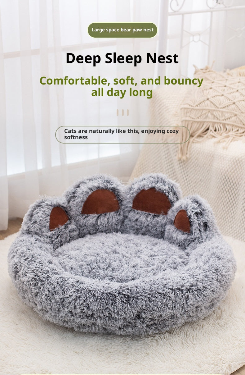Pet Bed - Round Plush Thickened for Dogs & Cats - Purrfect Pet Haven