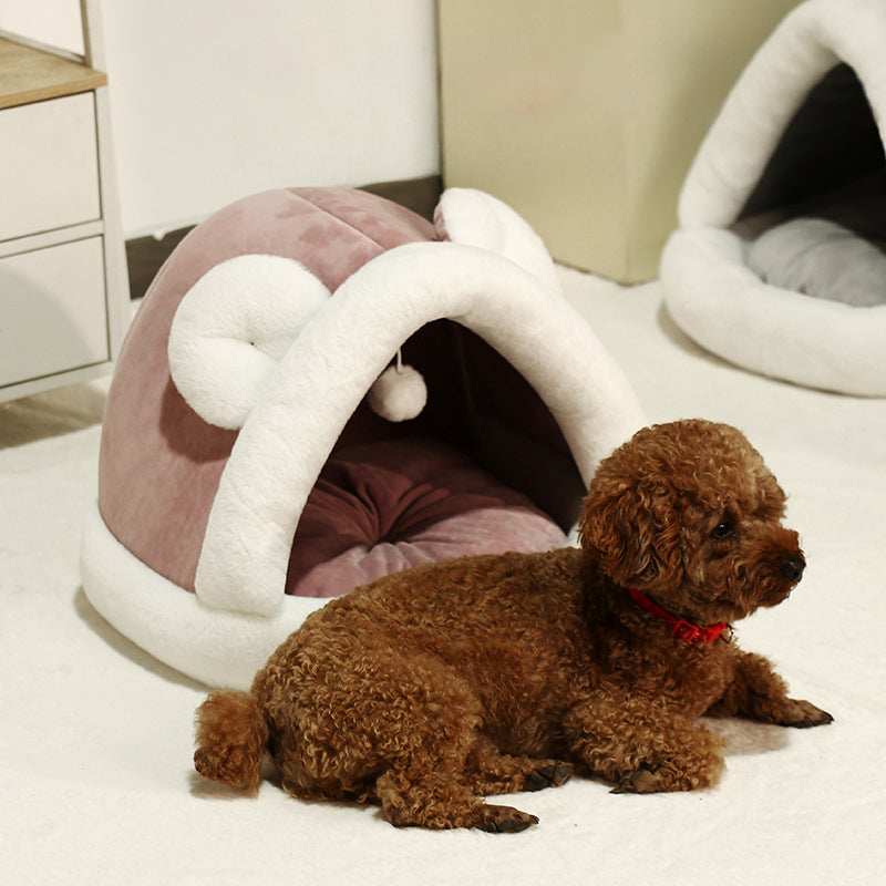 Pet Tent Cave Bed For Cats Small Dogs - Comfortable Pet Sleeping Bed - Purrfect Pet Haven