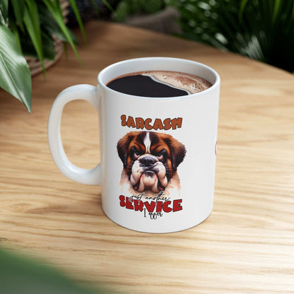 Funny Sarcasm a Service I Offer - Ceramic Coffee Mug - Purrfect Pet Haven