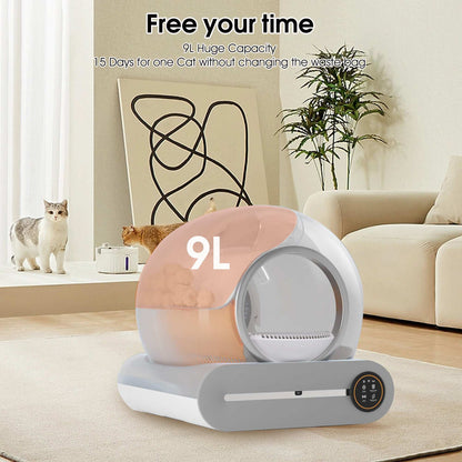 Self-cleaning Litter Box, Automatic Scooping And Deodorization, App Control Supports 2.4G WiFi, Intelligent Automatic Litter Box With Padding - Purrfect Pet Haven
