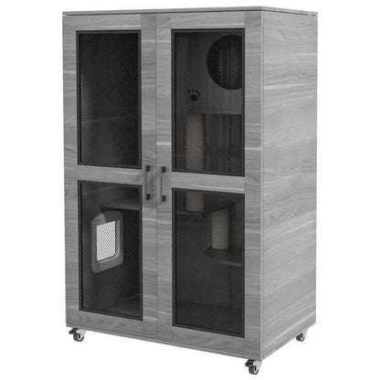 Ultimate Cat Tree Villa Apartment with Wheels - Premium Mobile Cat Furniture - Purrfect Pet Haven