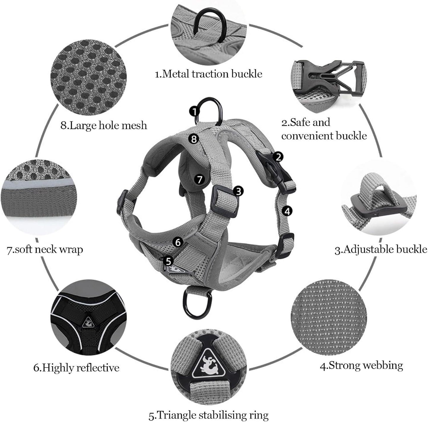 Anti-Escape Cat Harness - Breathable Mesh Leash Set - Purrfect Pet Haven