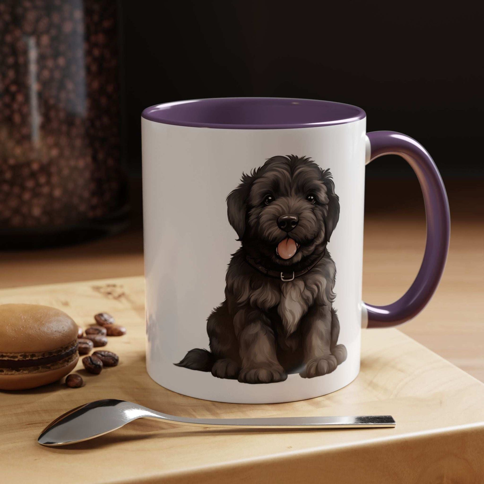 Cute Bouvier Des Flanders Dog Design Accent Coffee Mug - 11oz & 15oz - Purrfect Pet Haven