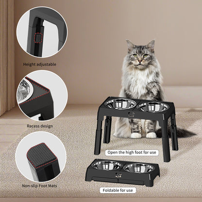 Elevated Dog Bowls - Height Adjustable Feeding Station - Purrfect Pet Haven