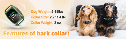 Dog Anti-Bark Collar - LED Display with 4 Modes