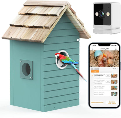 BirdNest AI House - Smart Camera 3MP 10K Species ID - Purrfect Pet Haven