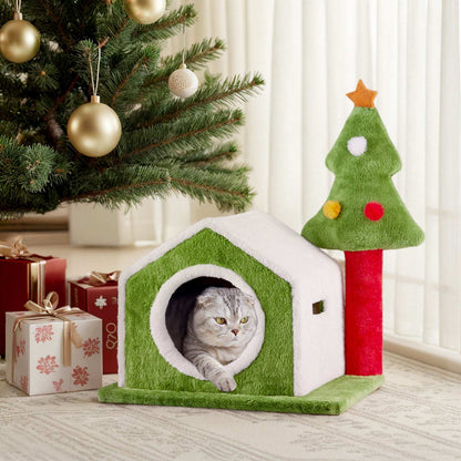 Cat House Christmas Tree - Cat Climbing Frame - Purrfect Pet Haven