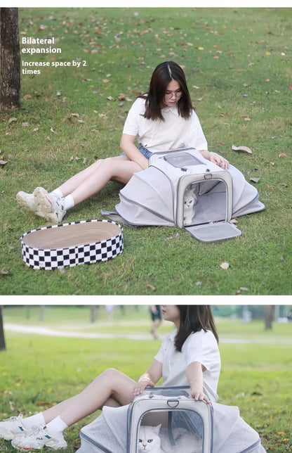Portable Pet Carrier for Cats and Small Dogs - Breathable Travel Backpack - Purrfect Pet Haven