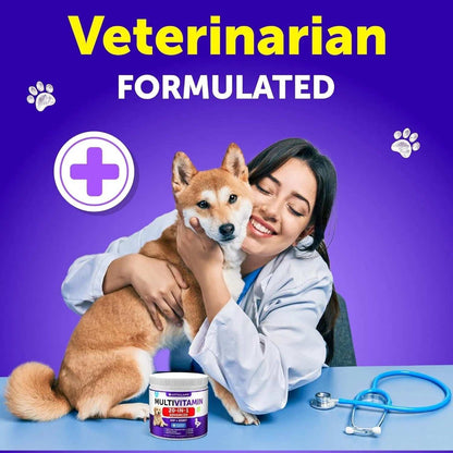 Dog Multivitamin Chewable With Glucosamine 20 In 1 Dog Vitamins And Supplements Senior & Puppy Multivitamin For Dogs Pet Joint Support Health Immunity Mobility Gut Skin 120 Chews - Purrfect Pet Haven