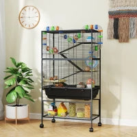 Hamster Cage 5 Tier - Large Rolling Habitat with Tubes - Purrfect Pet Haven