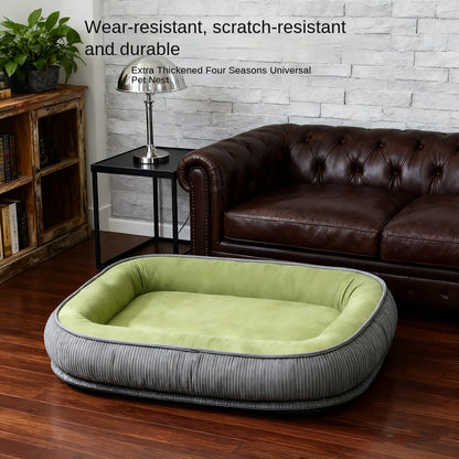 Washable Pet Bed All Season Multi-Size - Soft Bolster Mat