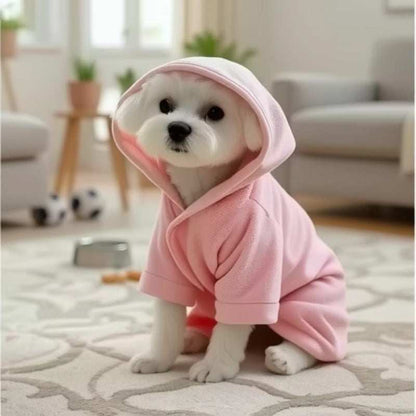 Pet Bath Towel Dog Wearable Bathrobe Soft And Thickened Fleece - Purrfect Pet Haven