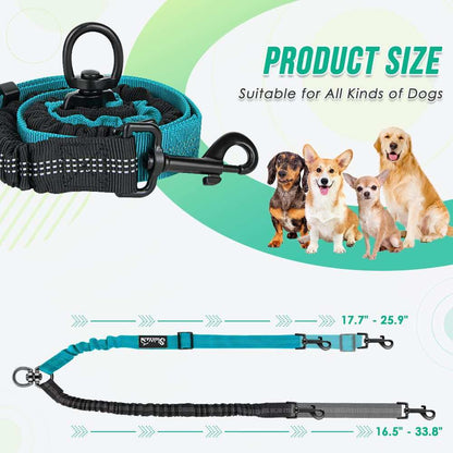 Shock Absorbing Retractable Leash for Two Dogs - Maintain Control - Purrfect Pet Haven