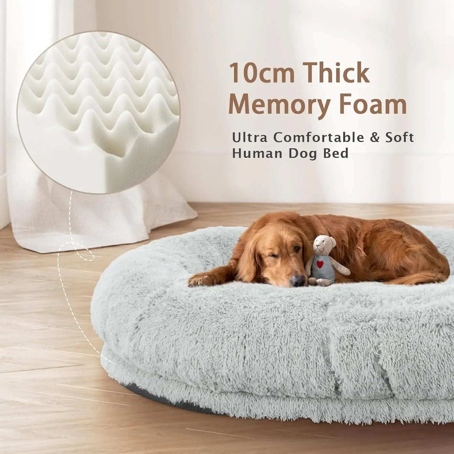 Giant Dog People Bed Fits Adult and Pet - Large Oversize Washable Dog Bed - Purrfect Pet Haven