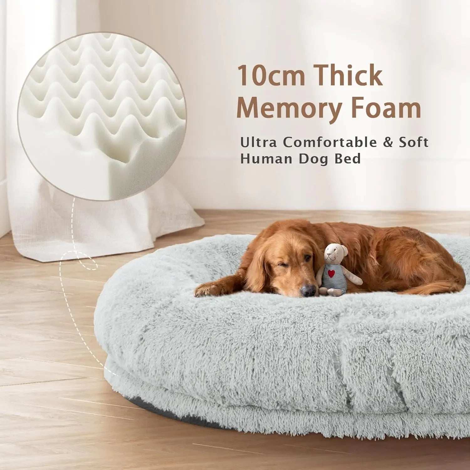 Giant Dog People Bed Fits Adult and Pet - Large Oversize Washable Dog Bed - Purrfect Pet Haven