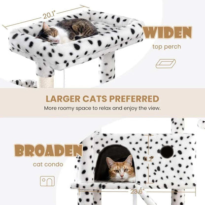 81 Inch Tall Cat Tree Tower - Multi-Level - Purrfect Pet Haven