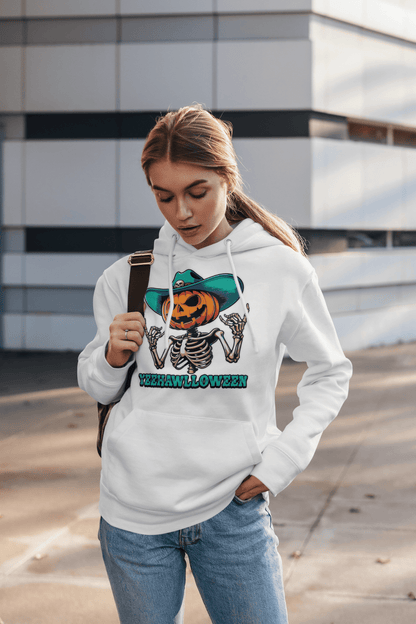 Yeehalloween Spooky Pumpkin Skeleton T-Shirt - Halloween Fun - Purrfect Pet Haven