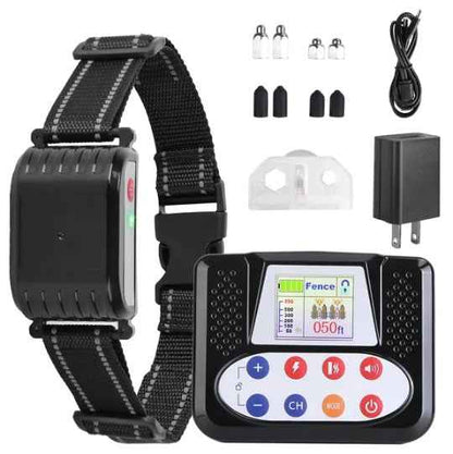 Dog Wireless Fence + Training Collar - 990ft Range Waterproof - Purrfect Pet Haven
