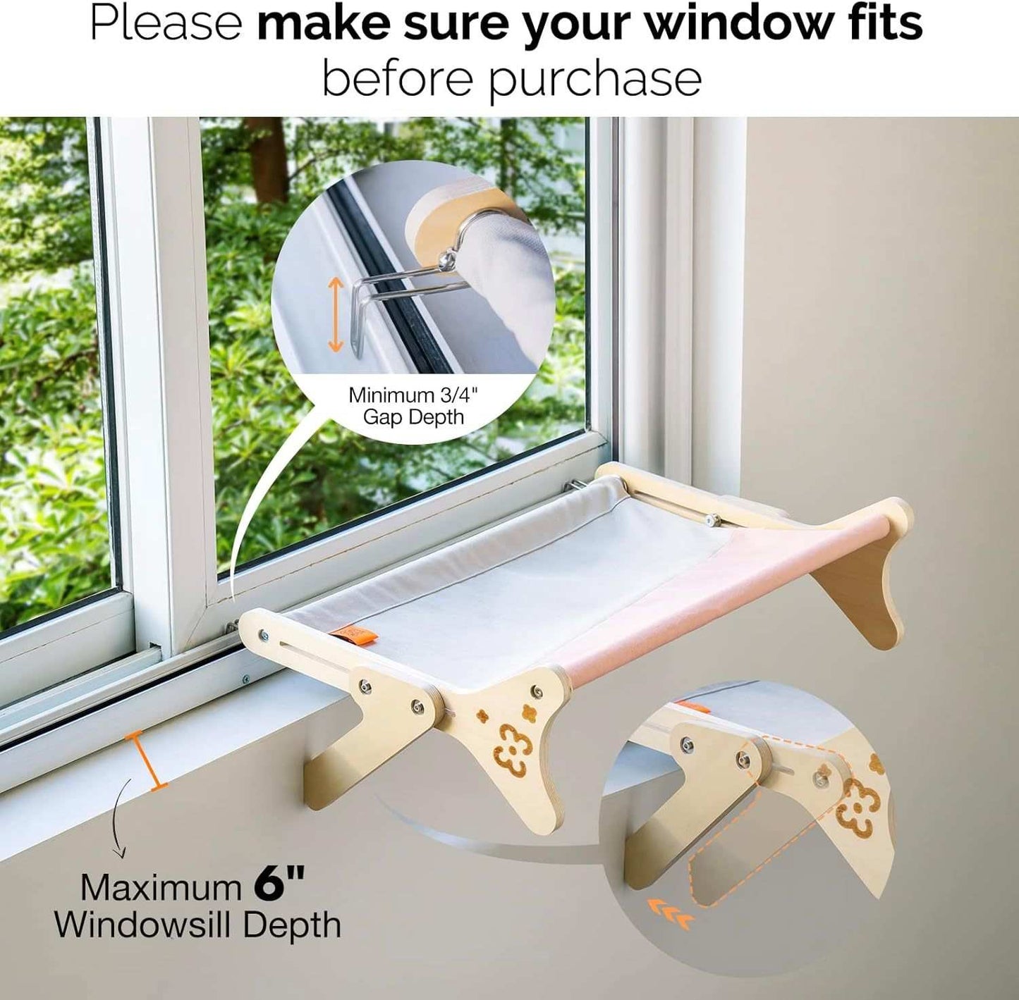 Cat Window Perch & Hammock - Adjustable 2-in-1 Sunbathing Seat For Indoor Cats - Purrfect Pet Haven