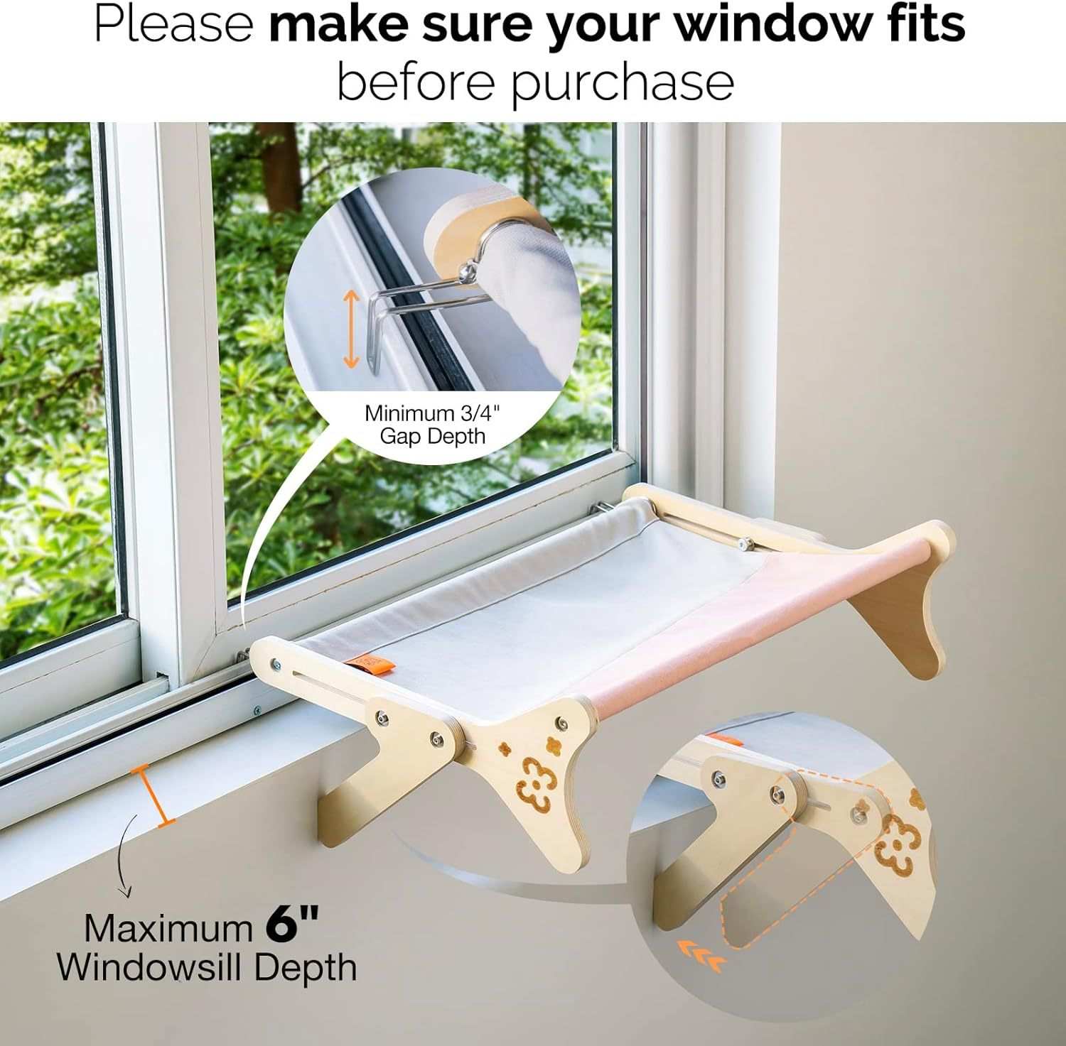 Cat Window Perch & Hammock - Adjustable 2-in-1 Sunbathing Seat For Indoor Cats - Purrfect Pet Haven