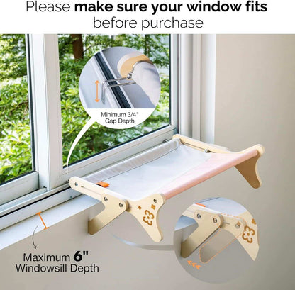 Cat Window Perch & Hammock - Adjustable 2-in-1 Sunbathing Seat For Indoor Cats - Purrfect Pet Haven