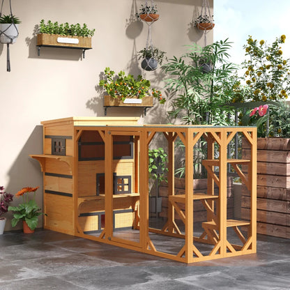 Outdoor Cat House - 3-Tier Shelter with 5 Escape Doors - Purrfect Pet Haven
