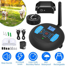 Wireless Electric Dog Fence Pet Shock Boundary Containment System Electric Training Collar For Small Medium Large Dogs - Purrfect Pet Haven