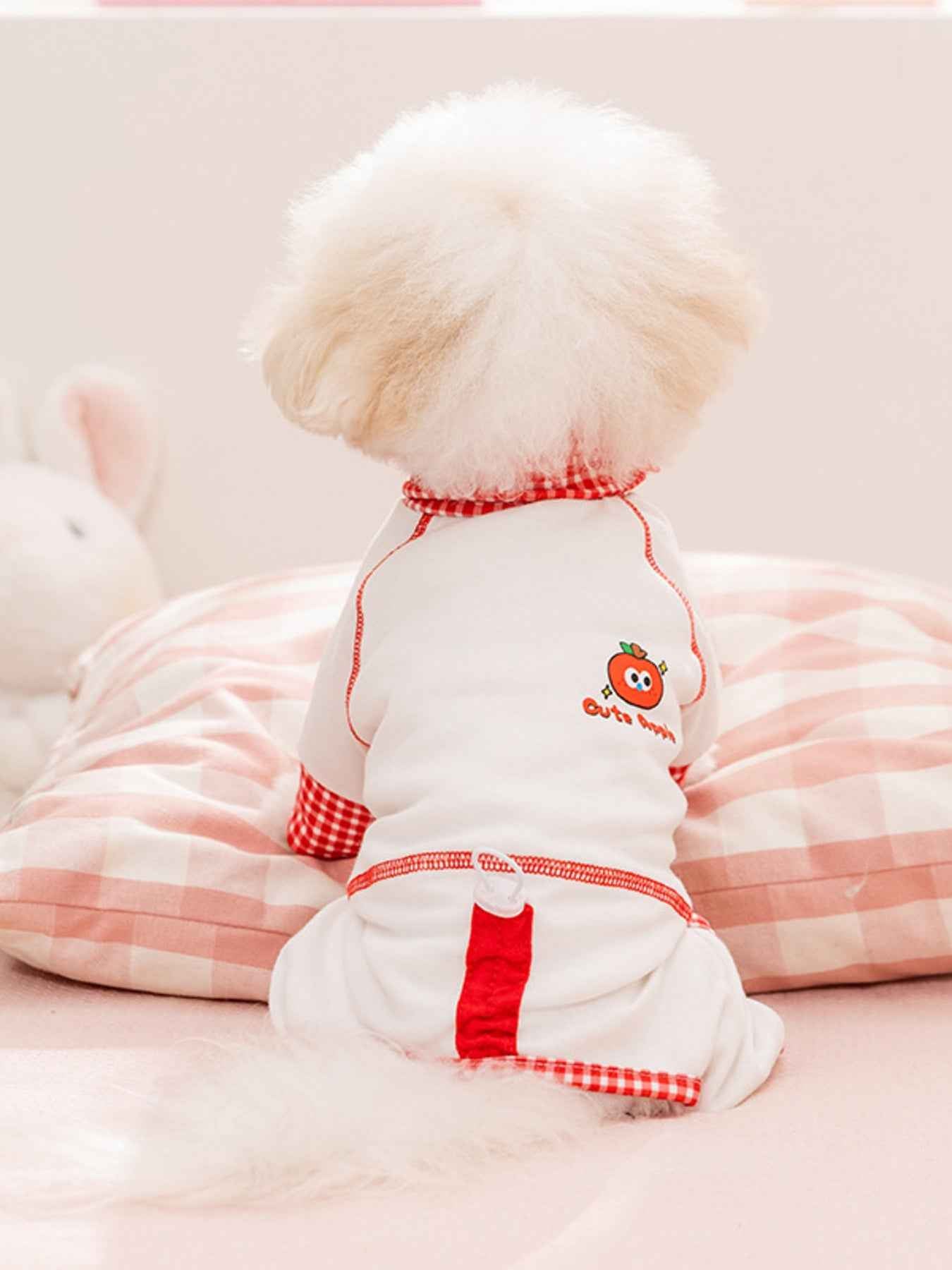 Contrast Soft Pet Pajamas