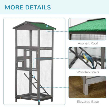 Wooden Bird Cage - Outdoor Aviary House