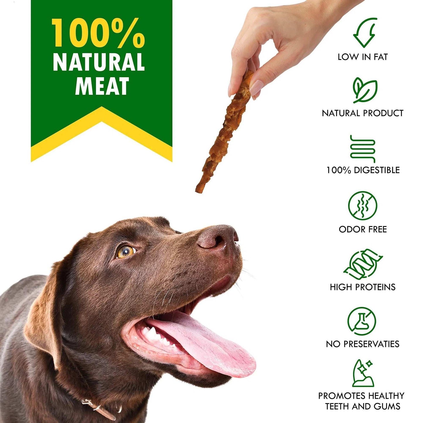 Dog Smoked Rawhide Sticks Wrapped Chicken Pet Natural Chew Treats Grain Free Organic Meat Healthy Human Grade Dried Snacks In Bulk - Purrfect Pet Haven