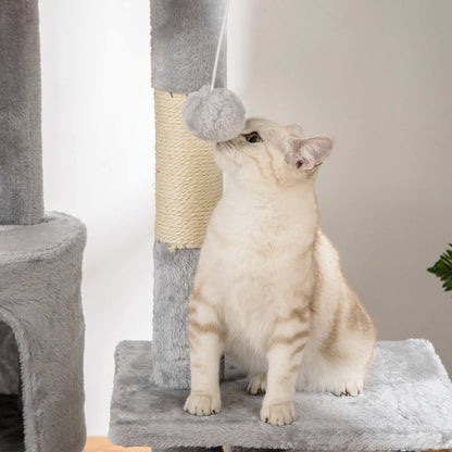 Floor Standing Cat Tree - Height Adjustable Tower - Purrfect Pet Haven