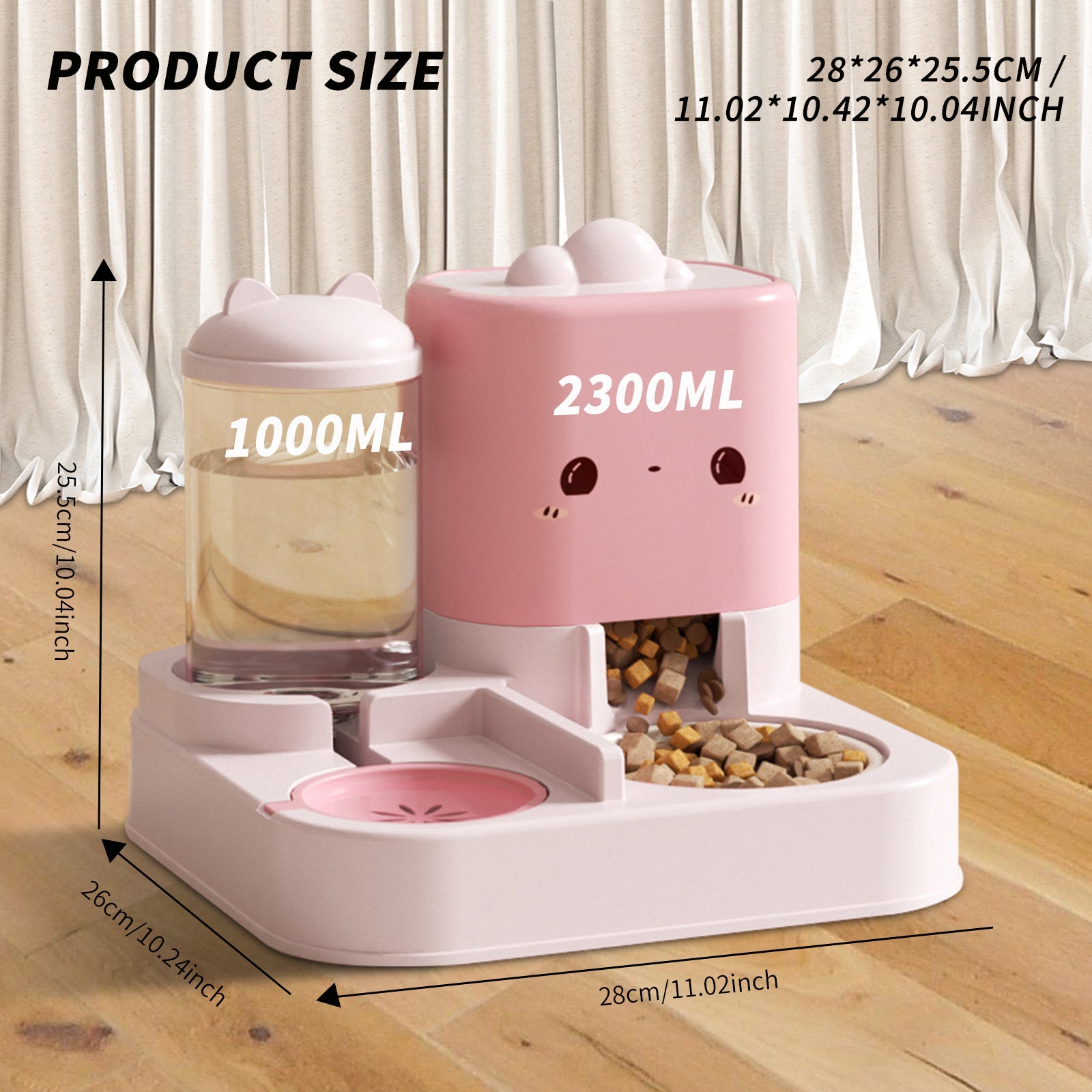 Cloud Ears Pet Bowl - 2-in-1 Food & Water Feeder for Travel - Purrfect Pet Haven