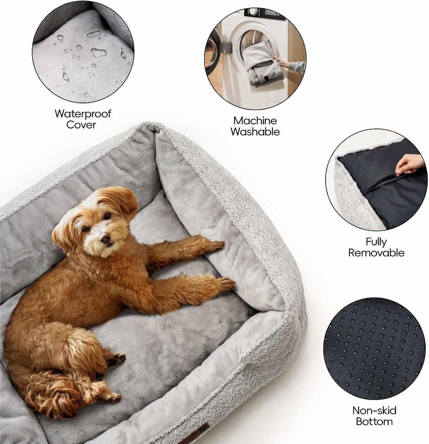 Rectangle Pet Bed - Medium Warming Calming - Purrfect Pet Haven