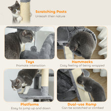 Multi-Level Cat Tower 69" - Cat Tree for Multiple Cats - Purrfect Pet Haven