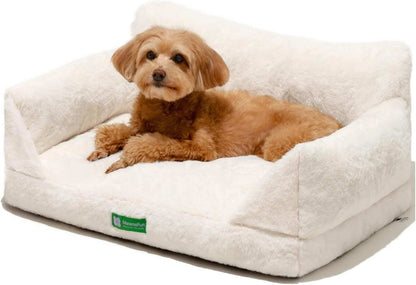 Luxury Pet Sofa Bed - Ultra-Soft Faux Rabbit Fur With Removable Cover - Purrfect Pet Haven