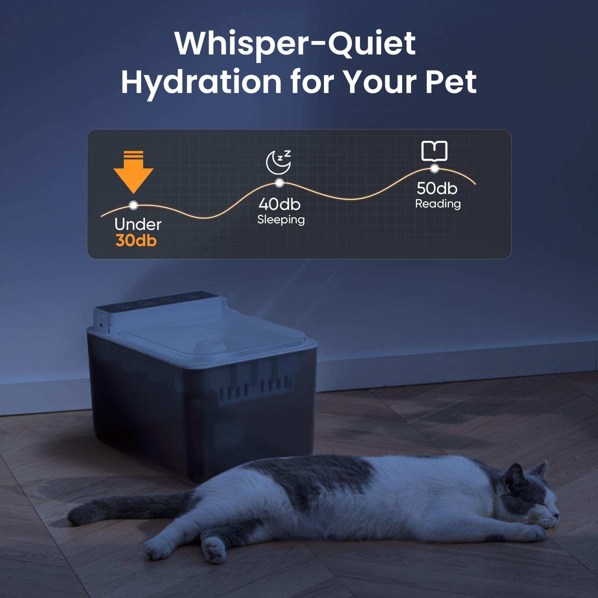 Wireless Charging Battery Driven 304 Stainless Steel Cat Automatic Induction Pet Water Fountain - Purrfect Pet Haven
