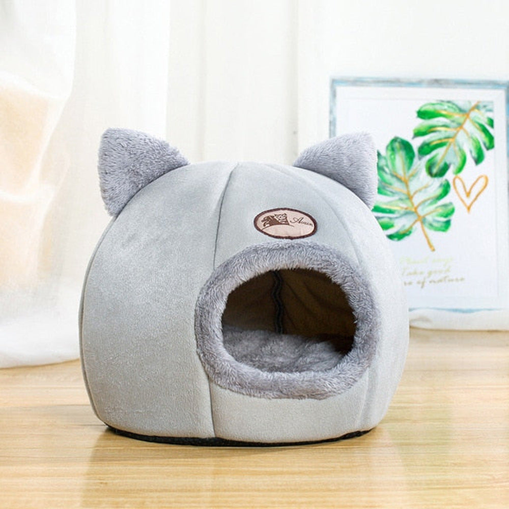 Winter Cat Nest - Large Enclosed Warm Sofa Bed for Cold Weather - Purrfect Pet Haven