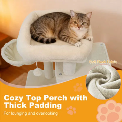 Cat Tree Multi-Level 33" - Sisal Posts 2-Tier Condo