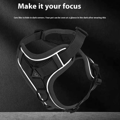 Fully Adjustable Cat Vest Pet Harness with Matching Leash - Purrfect Pet Haven